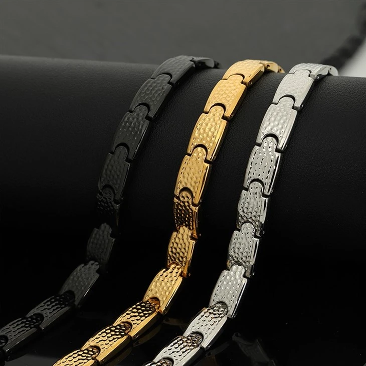316L Stainless Steel Hammered Pattern Magnetic Health Bracelet – Wholesale & Customizable price 316L Stainless Steel Hammered Pattern Magnetic Health Bracelet – Wholesale & Customizable price